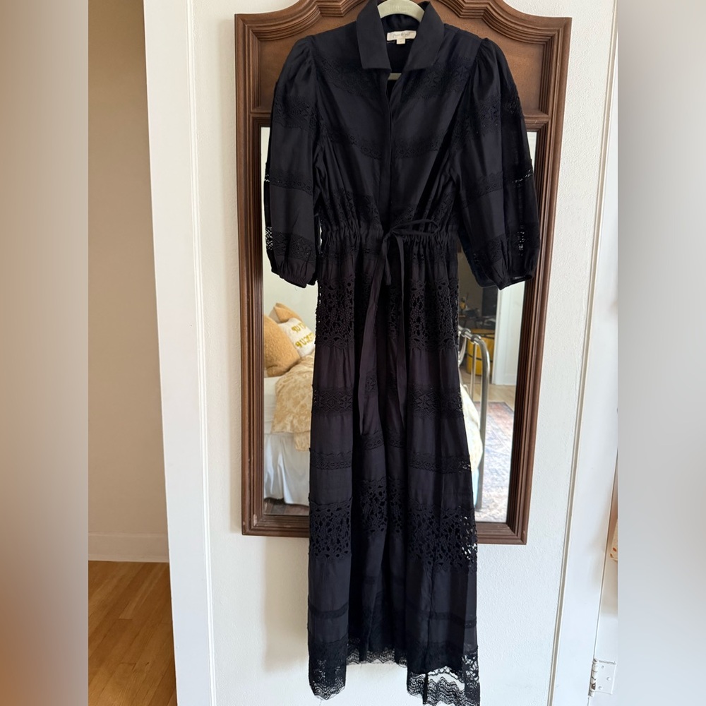 Anthropologie (Forever That Girl) Eyelet/Lace Maxi Dress